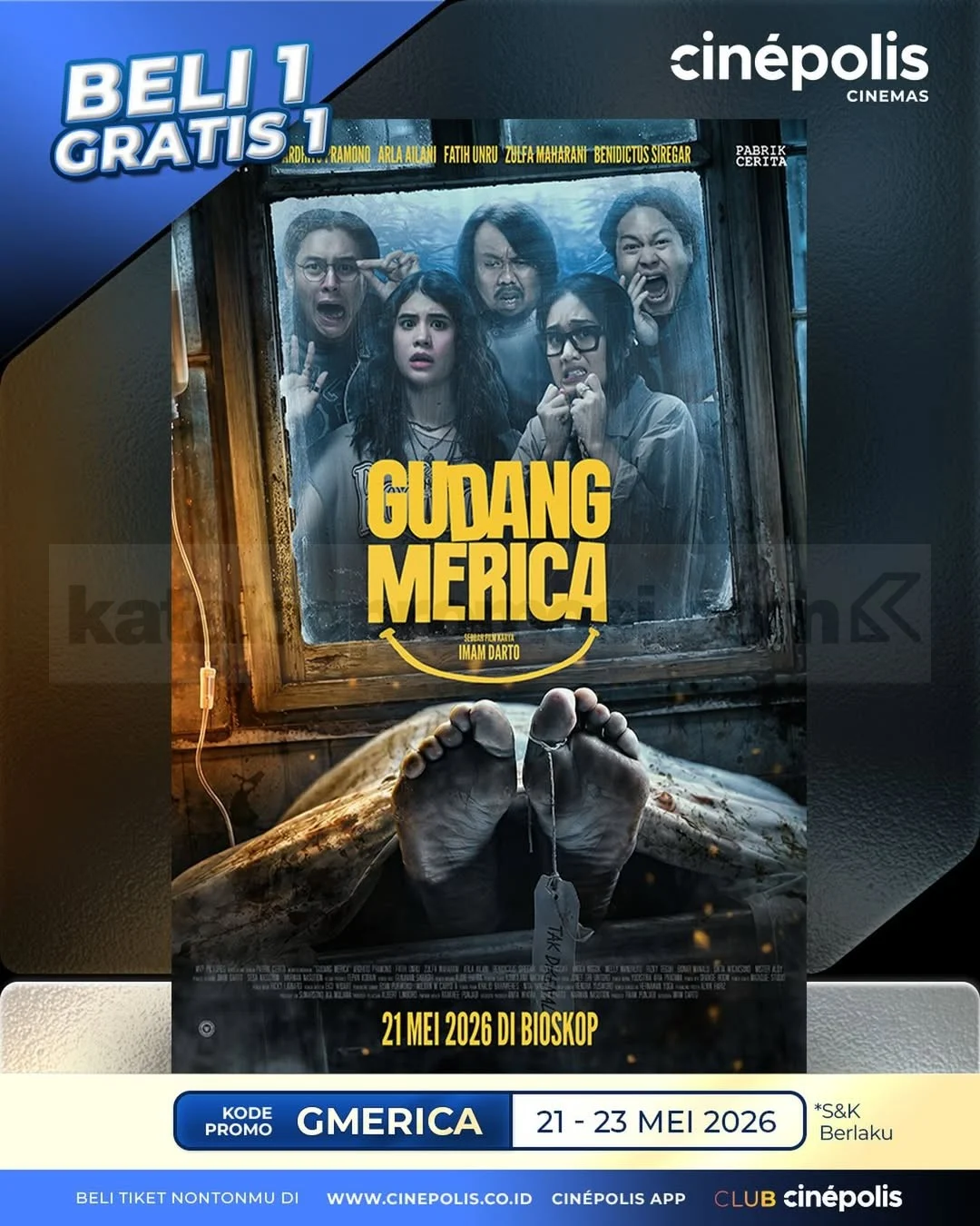 Promo Cinépolis: Tiket Gudang Merica Beli 1 Gratis 1!