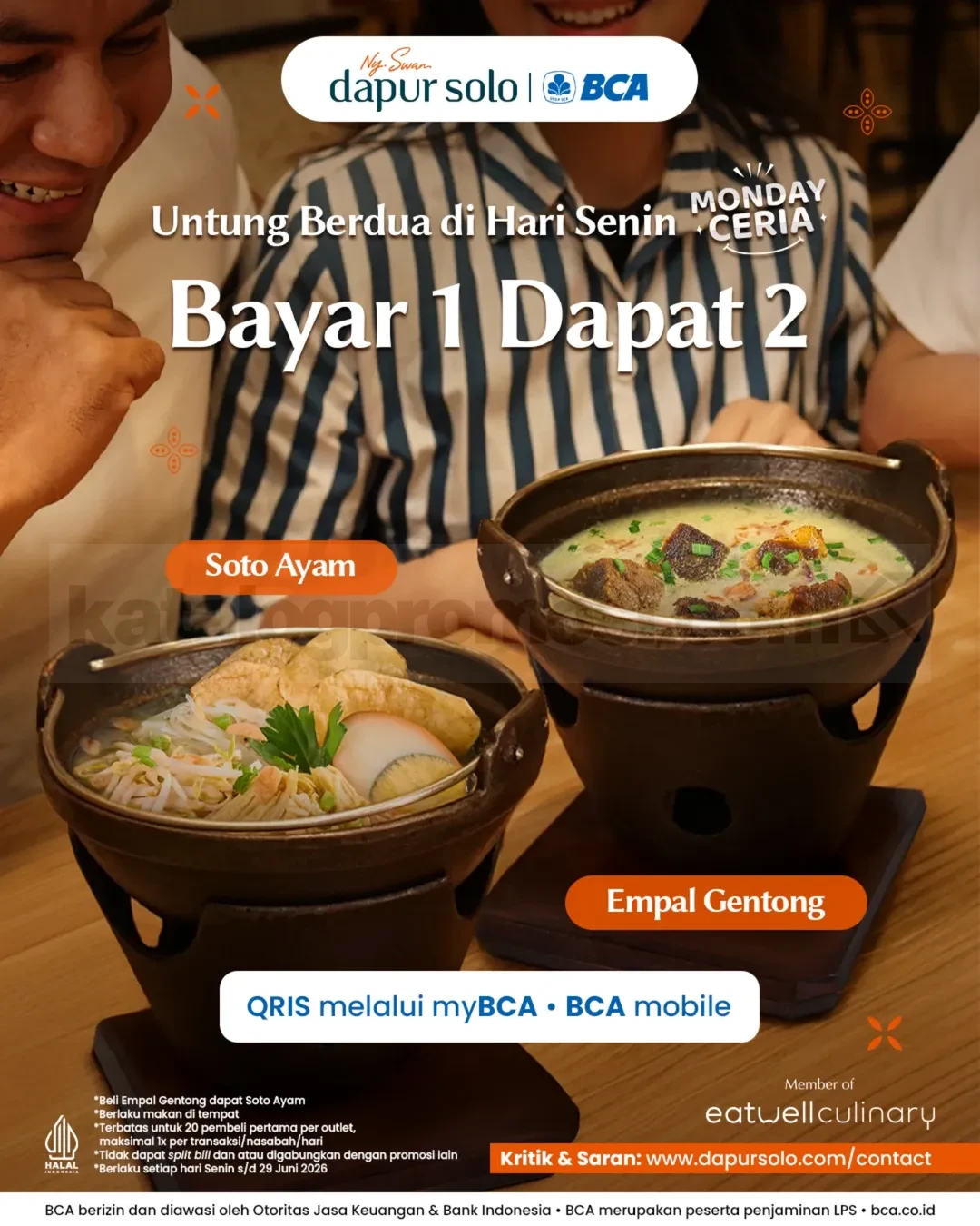 Promo Dapur Solo: Senin Ceria Beli 1 Gratis 1 Soto Ayam!