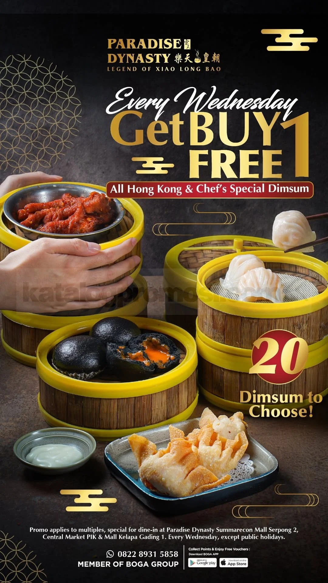 Promo Dimsum Paradise Dynasty: Beli 1 Gratis 1 Setiap Rabu!