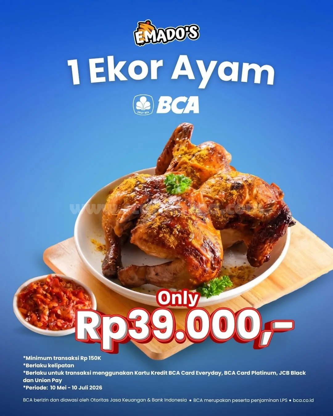 Promo Emados BCA: 1 Ekor Ayam Spesial Rp39.000