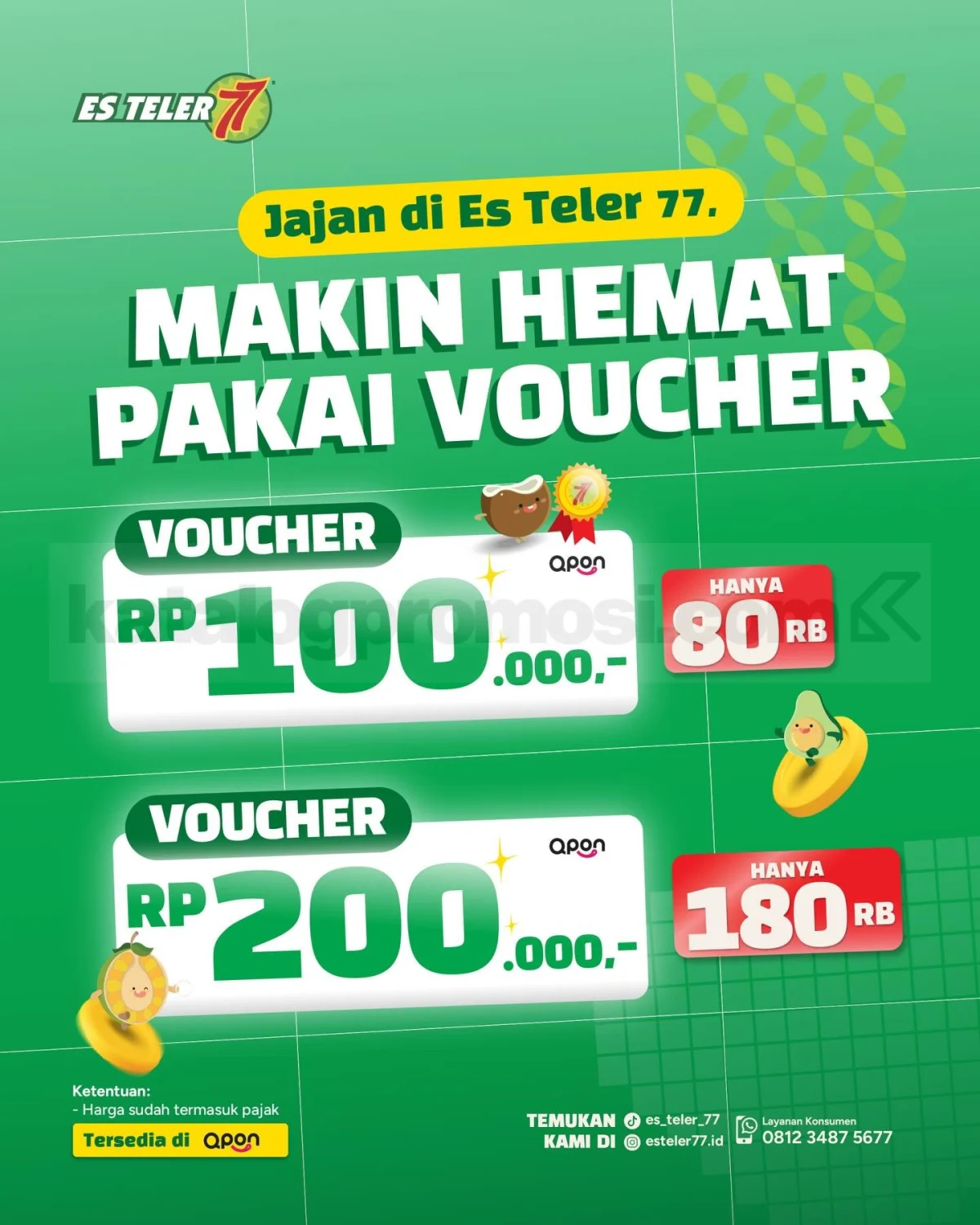 Promo Es Teler 77: Voucher Hemat hingga Rp200 Ribu di Qpon