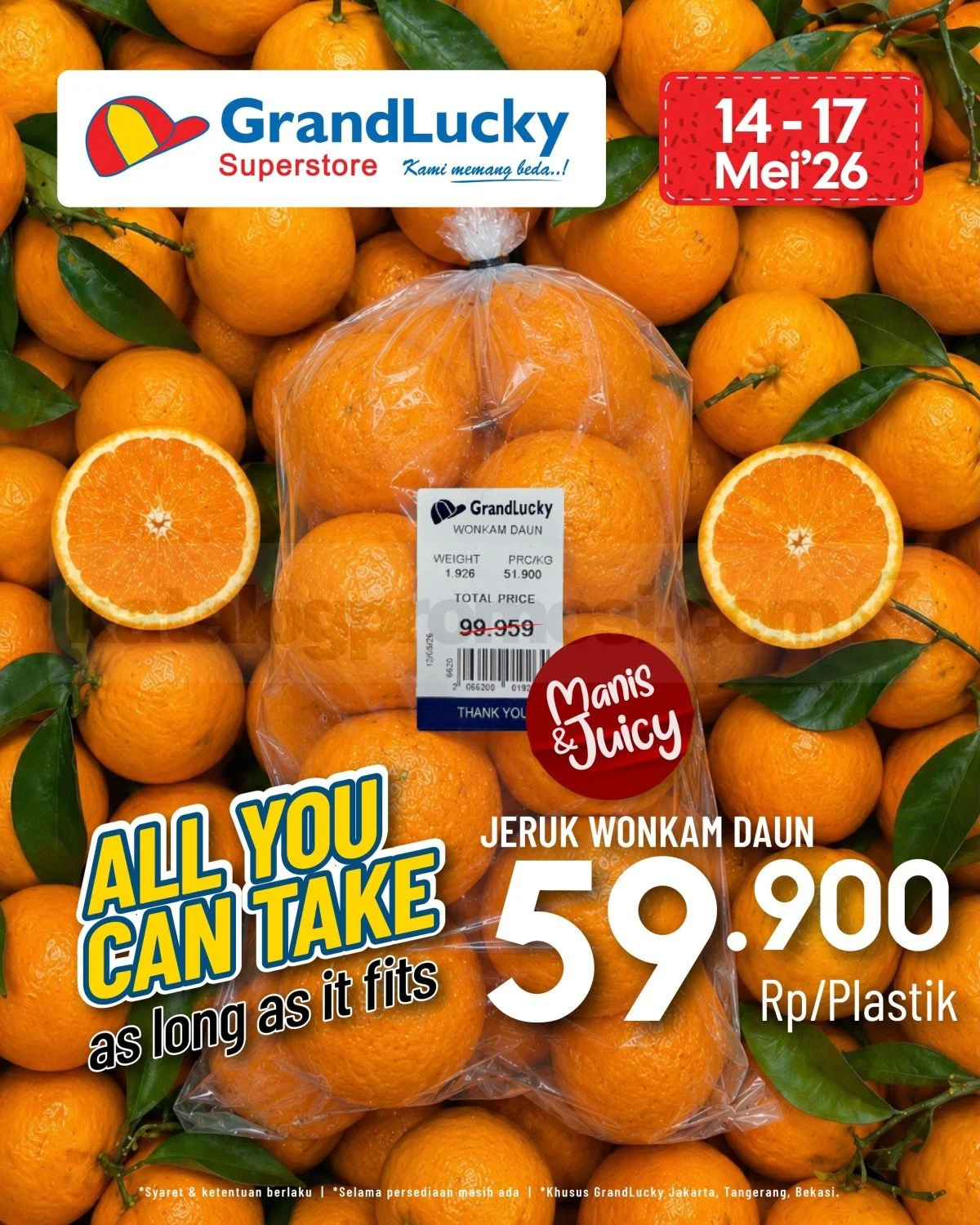 Promo Grand Lucky JSM: Belanja Hemat Akhir Pekan 14-17 Mei 2026
