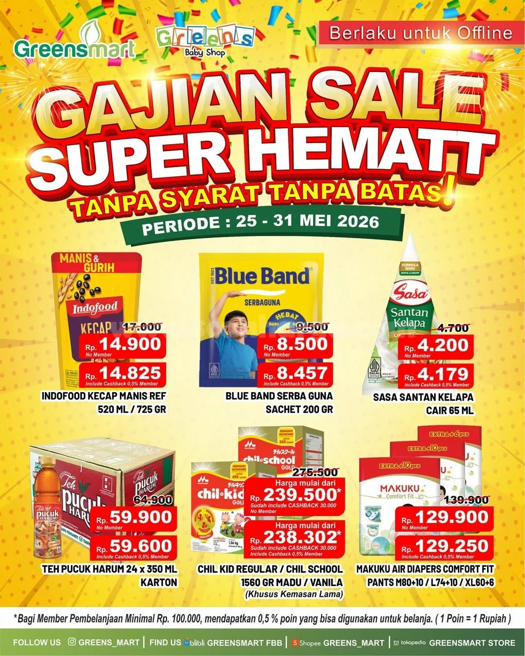 Promo Greensmart Gajian Sale: Hemat Total 25-31 Mei 2026