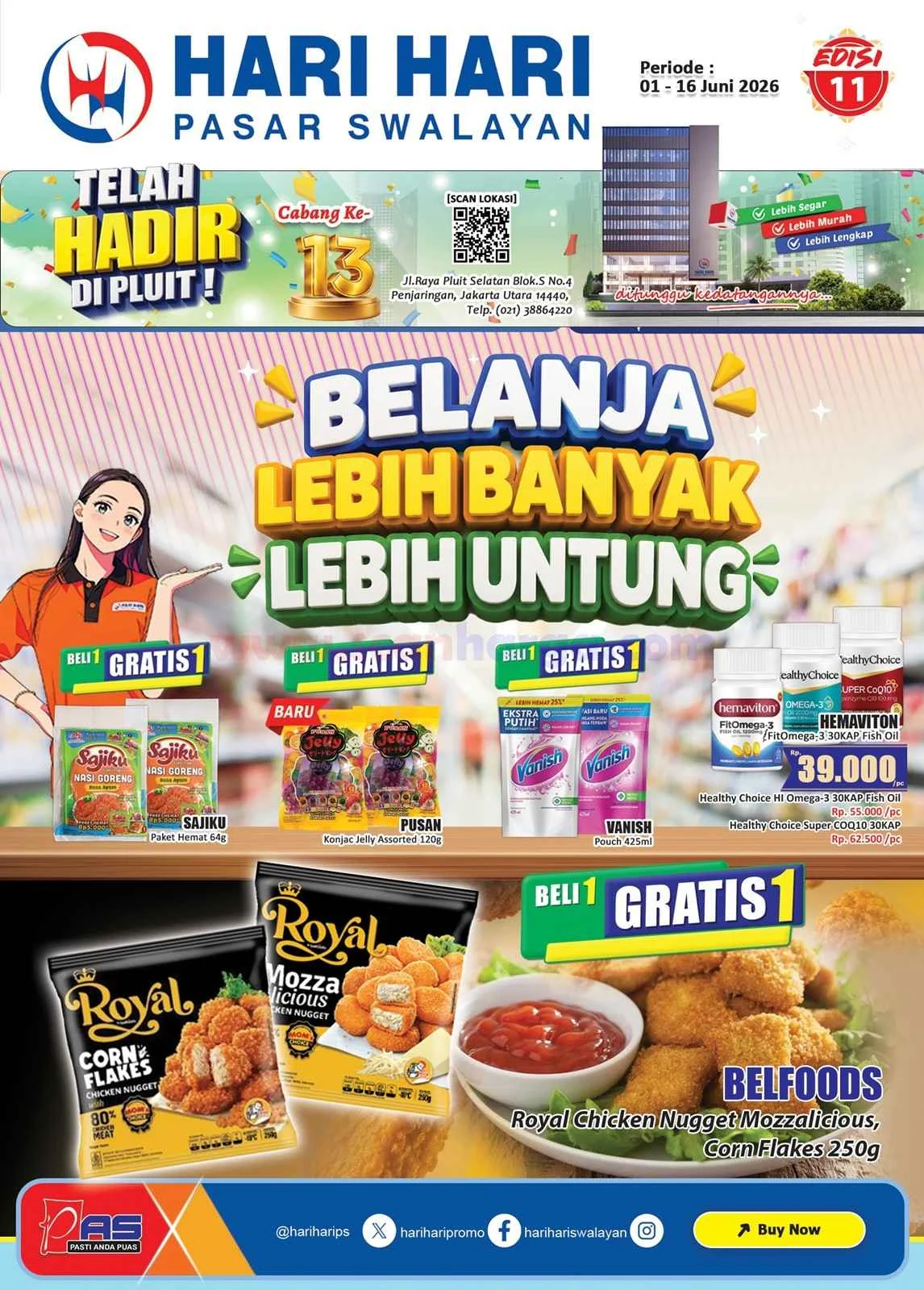Promo Hari Hari Swalayan: Hemat Belanja 1-16 Juni 2026