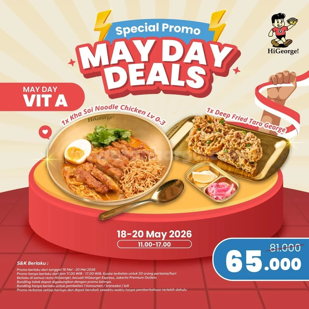 Promo HiGeorge: Paket MAY DAY DEALS Hemat Mulai Rp 65.000