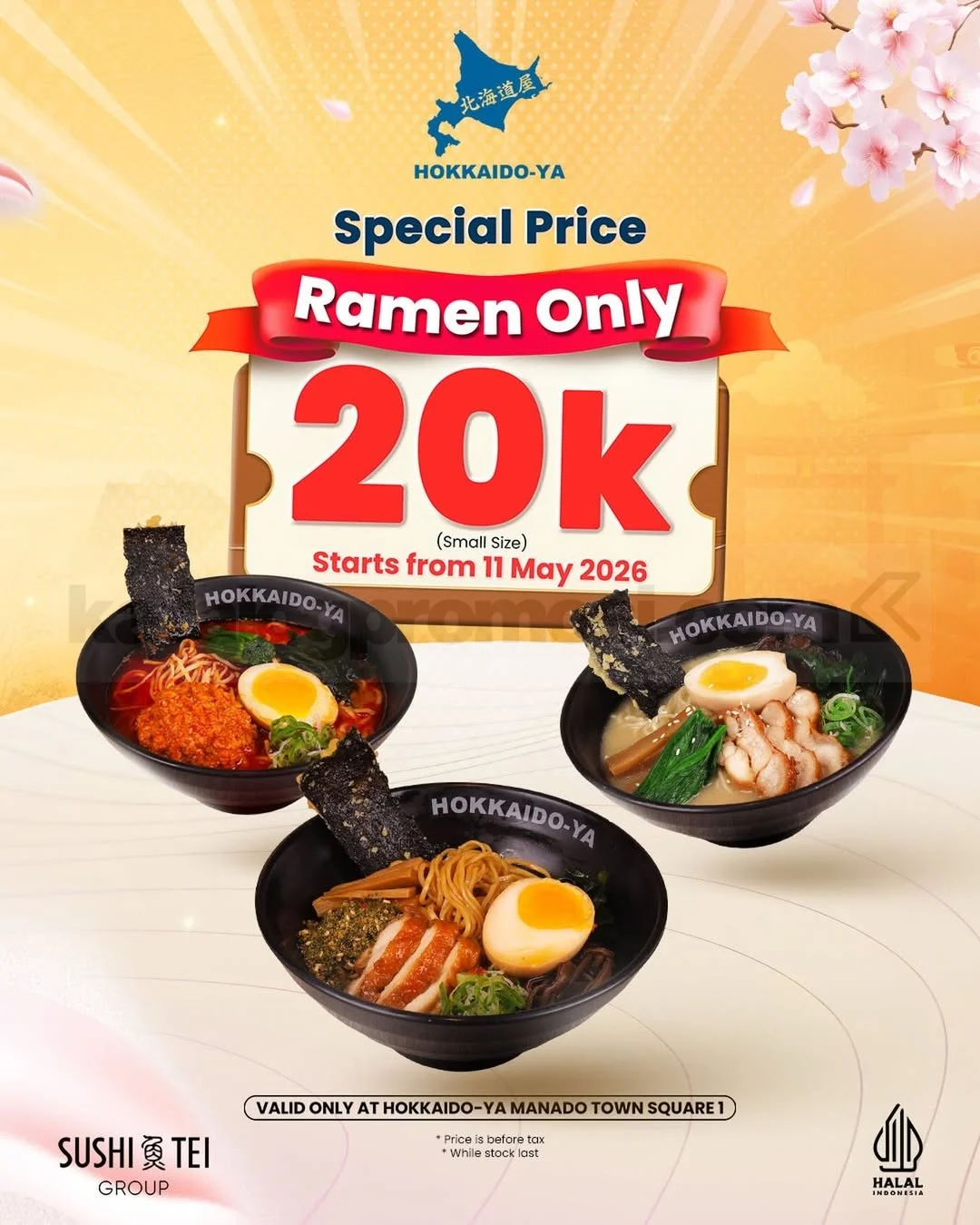 Promo Hokkaido-Ya: Ramen Hemat Mulai Rp 20.000 di Manado