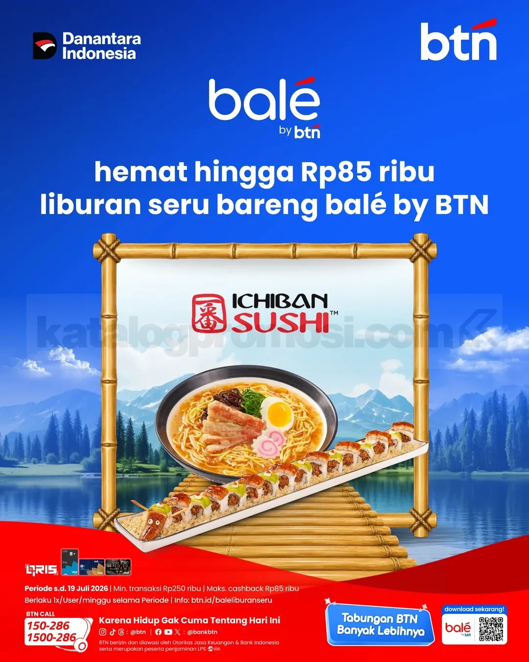 Promo Ichiban Sushi: Cashback Rp 85.000 dengan BTN