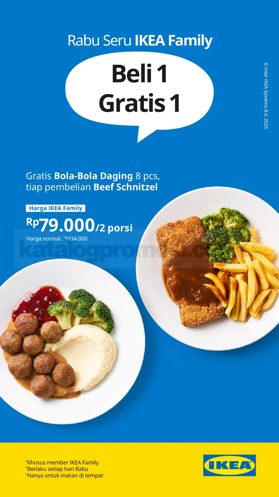 Promo IKEA: Beli 1 Gratis 1 Beef Schnitzel & Bola Daging Setiap Rabu!