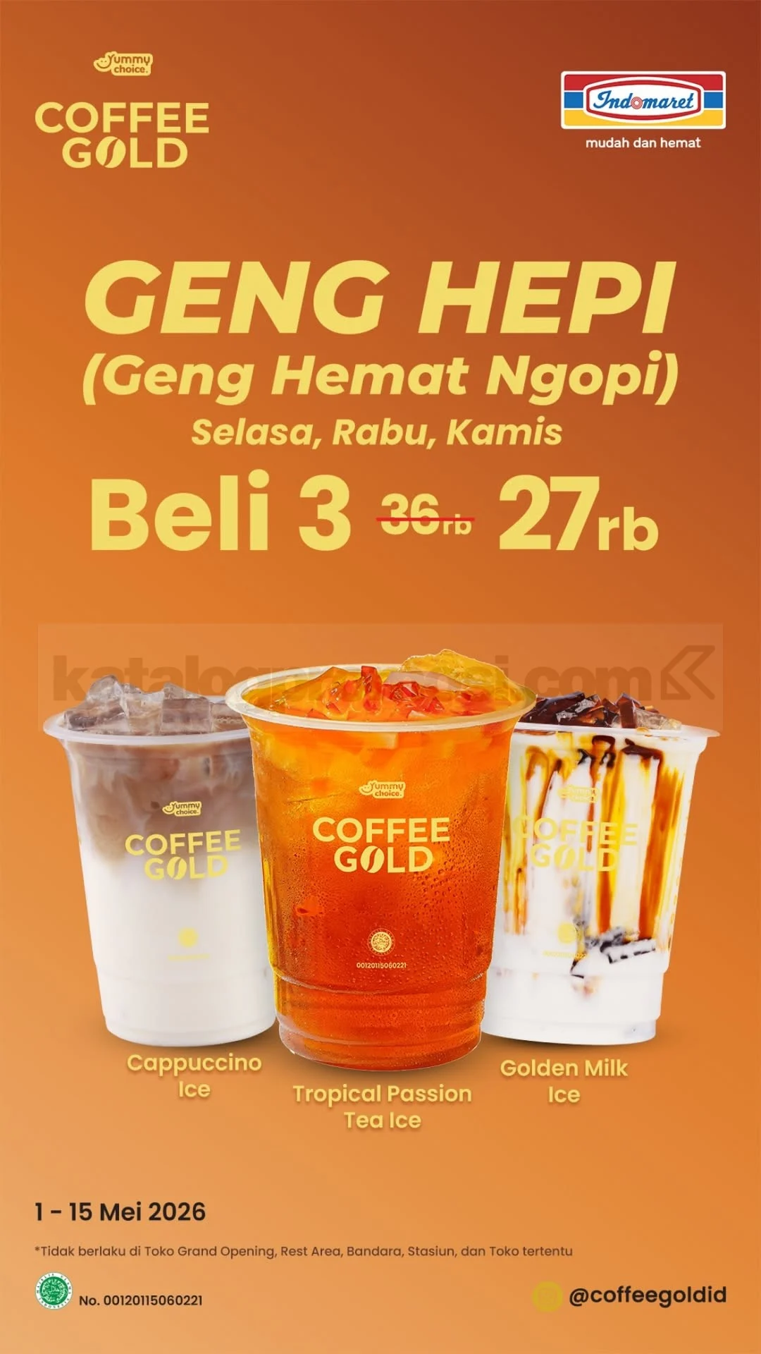 Promo Indomaret: 3 Minuman Coffee Gold Hanya Rp 27.000