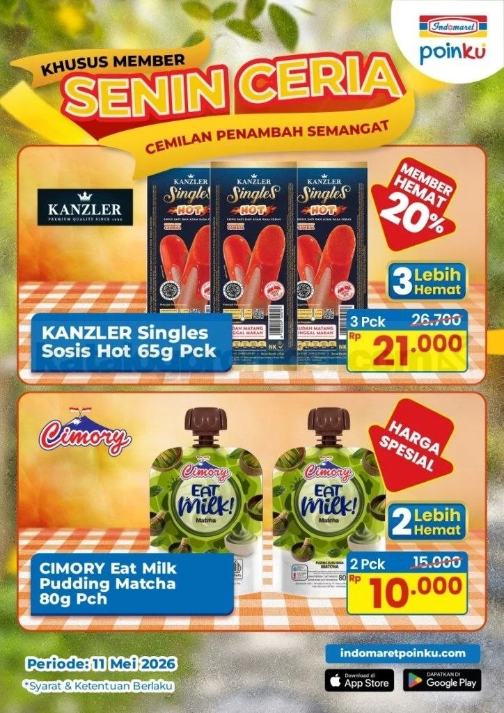 Promo Indomaret Senin Ceria: Beli 2 Gratis 2, Raih Hematnya!
