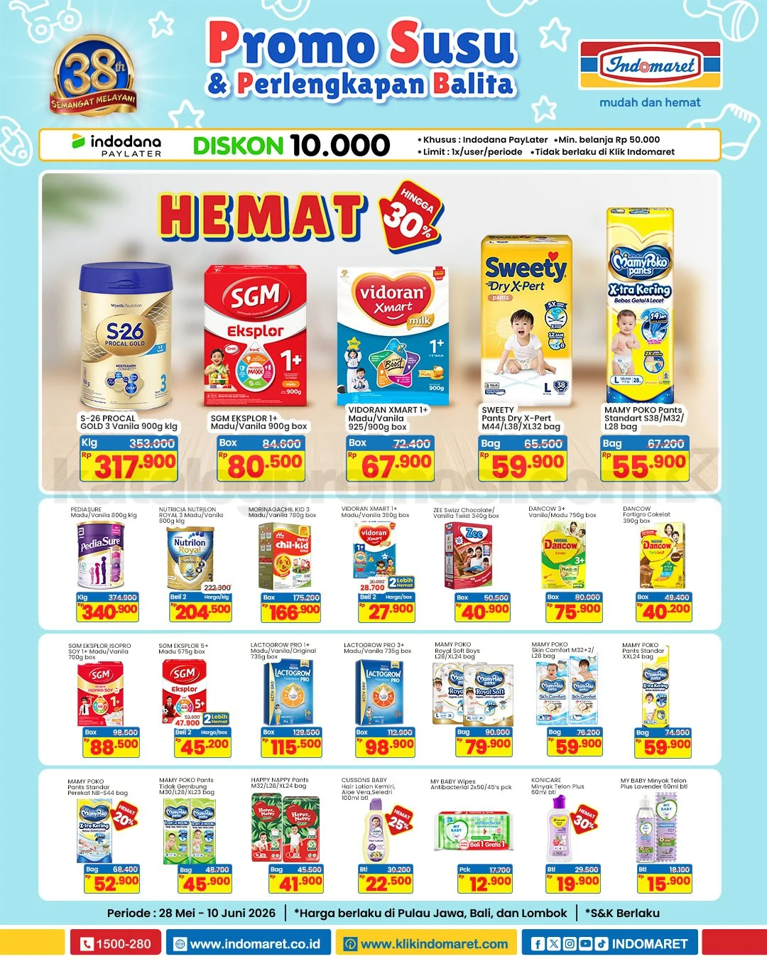 Promo Indomaret: Susu & Balita Hemat 28 Mei - 10 Juni 2026