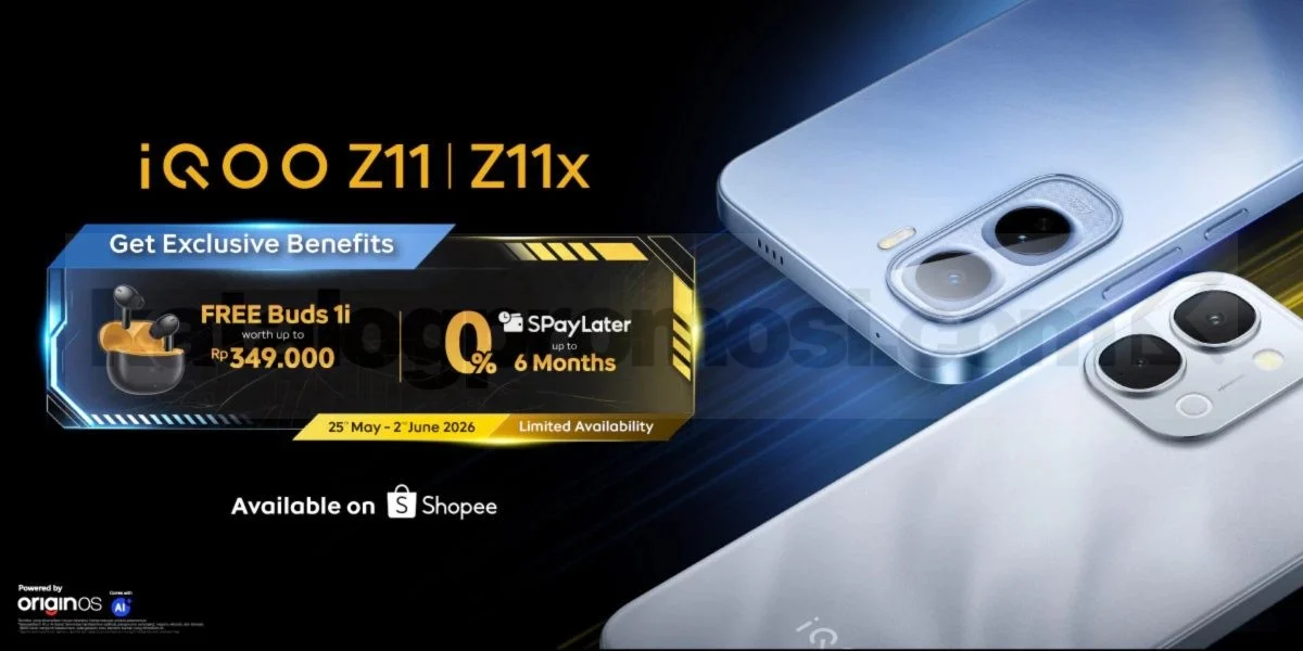 Promo iQOO Z11 & Z11x: Cicilan 0% & Bonus Buds 1i di Shopee