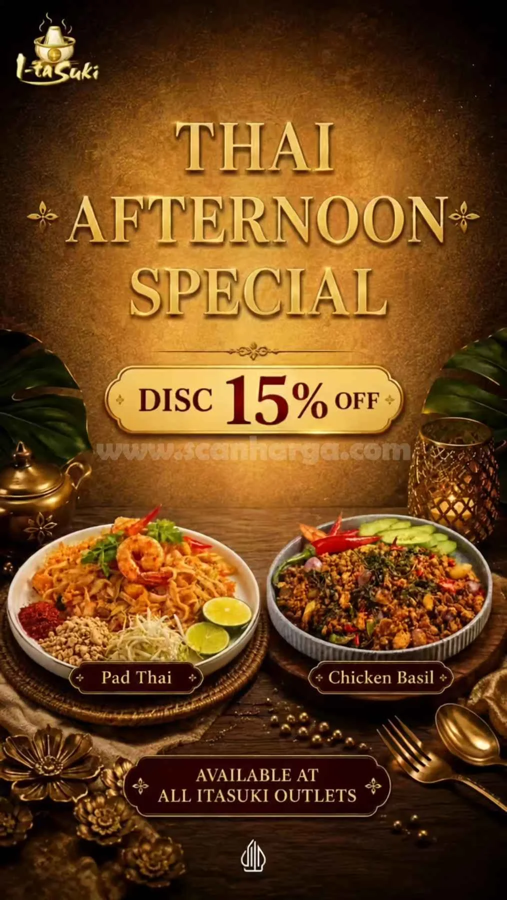 Promo Itasuki Thai: Diskon 15% Menu Spesial Sore