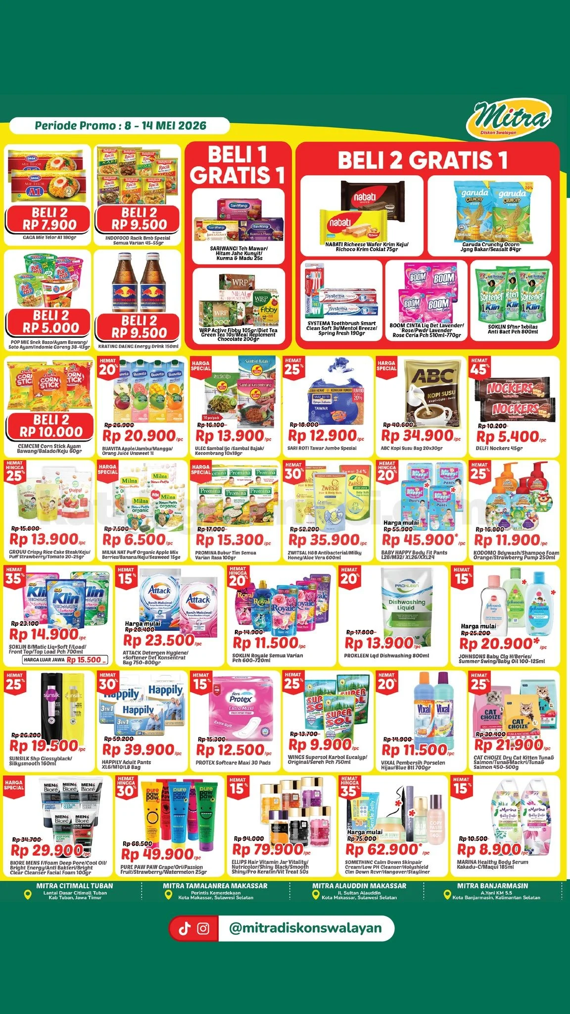 Promo JSM Mitra Diskon Swalayan: Banjir Diskon 08-14 Mei 2026!