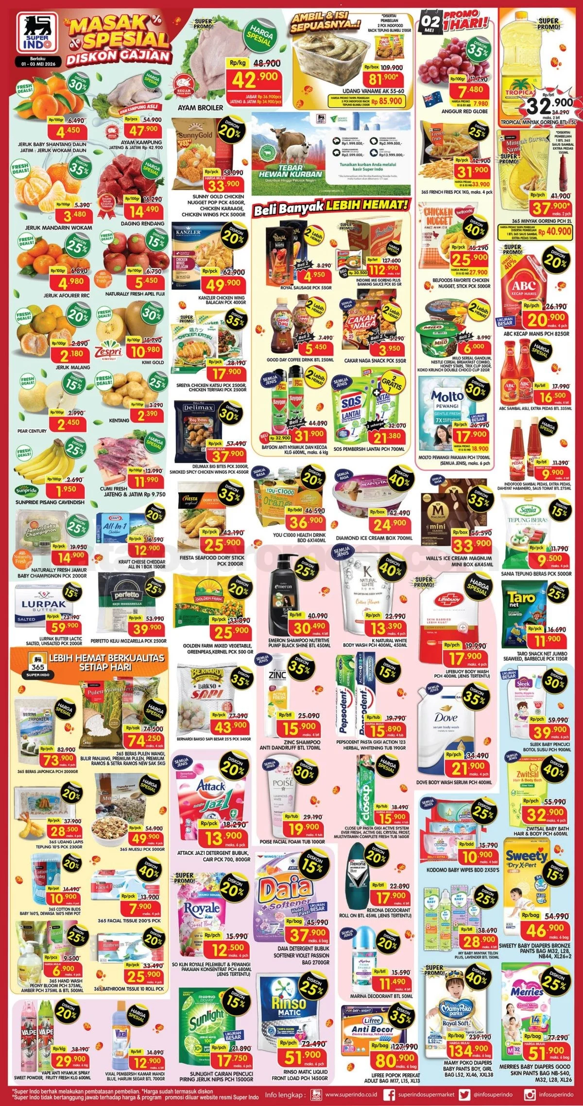 Promo JSM Superindo: Hemat Akhir Pekan 01-03 Mei 2026!