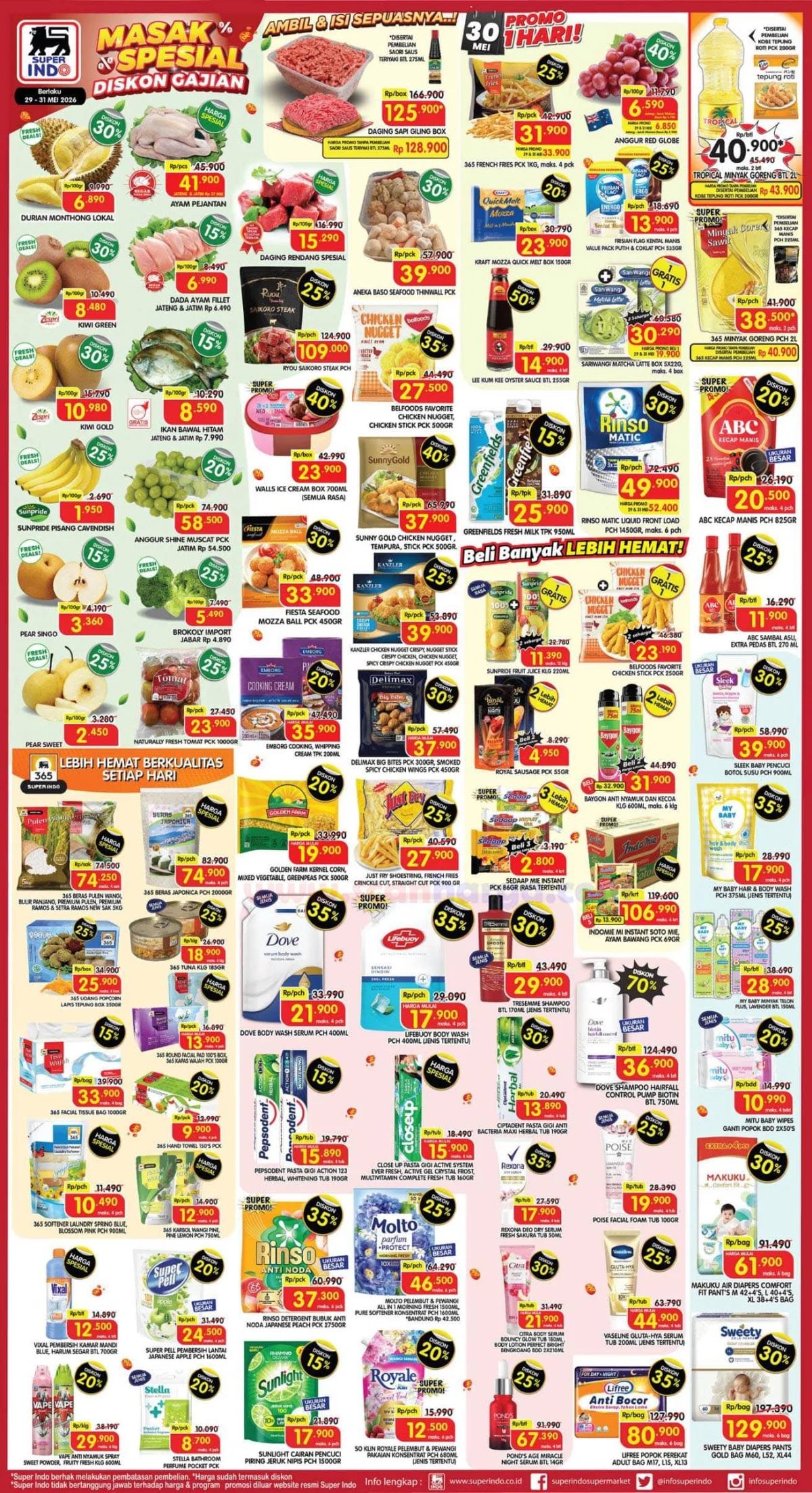 Promo JSM Superindo: Hemat Akhir Pekan 29-31 Mei 2026