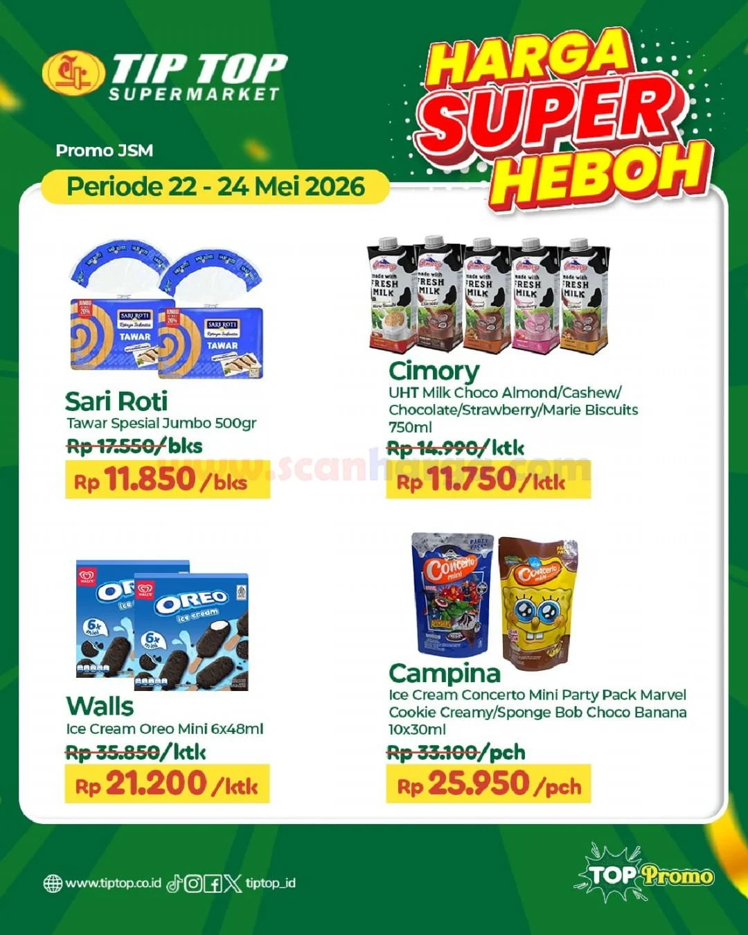 Promo JSM TIPTOP: Belanja Hemat Akhir Pekan 22-24 Mei 2026