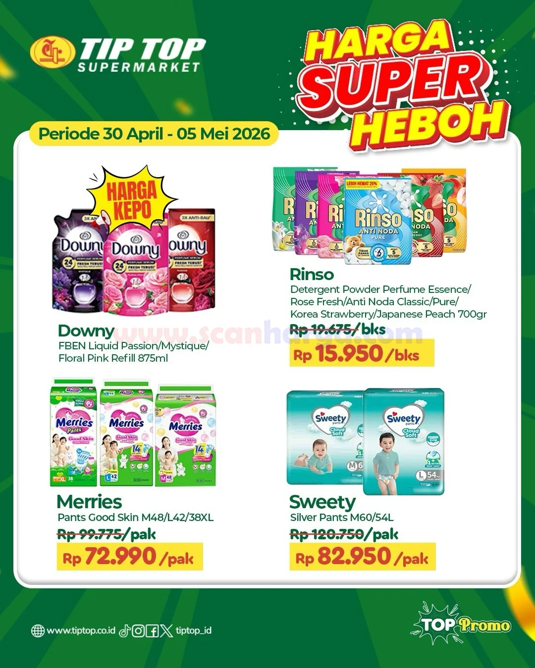 Promo JSM TIPTOP: Belanja Hemat Akhir Pekan 30 April - 3 Mei 2026