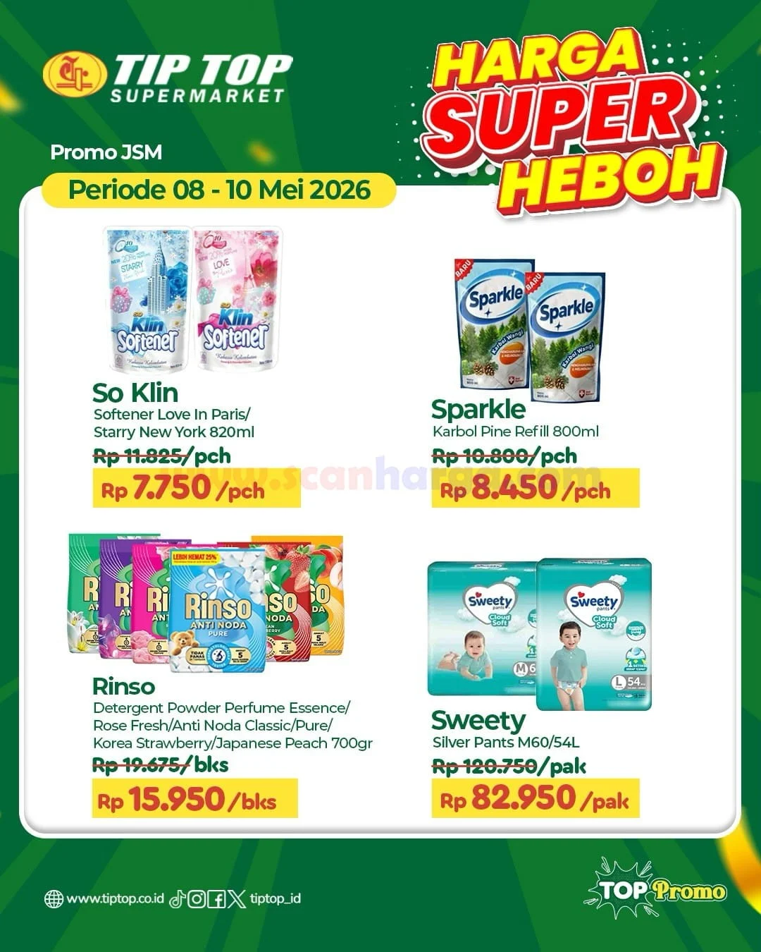 Promo JSM TIPTOP: Belanja Hemat Akhir Pekan 8-10 Mei 2026!