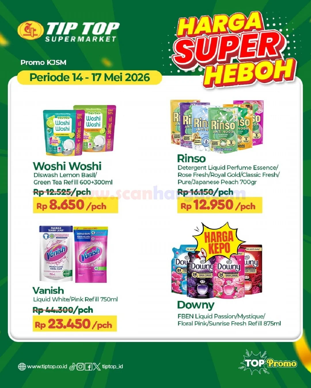 Promo JSM TIPTOP Weekend 14-17 Mei 2026: Belanja Hemat Kebutuhan Harian