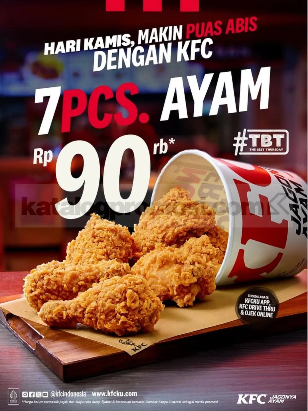 Promo KFC The Best Thursday: 7 Ayam Rp 90.000 Hemat!