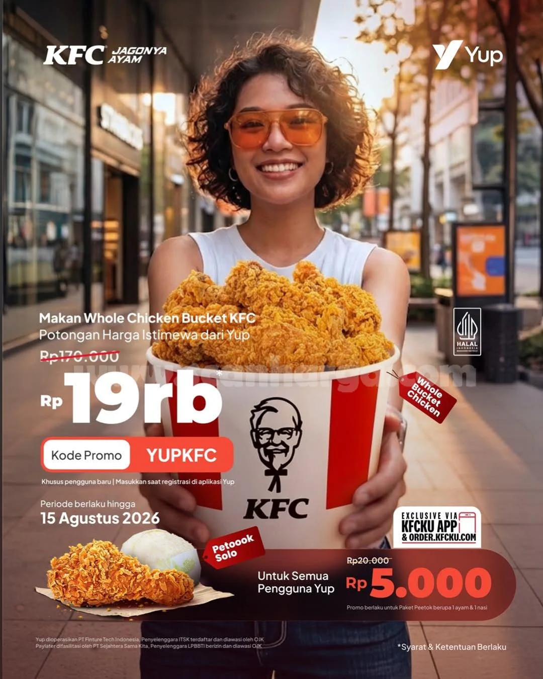 Promo KFC YUP: Ayam Goreng Whole Bucket Cuma Rp 19.000!