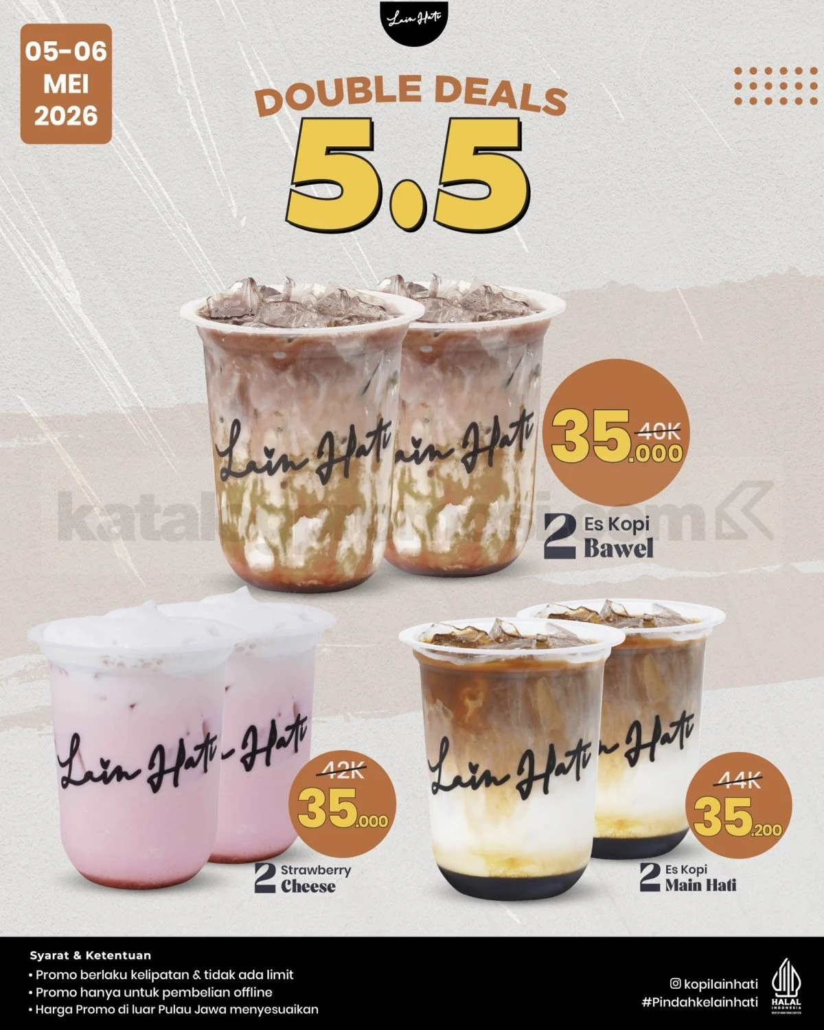 Promo Kopi Lain Hati: Double Deals Hemat 5.5!