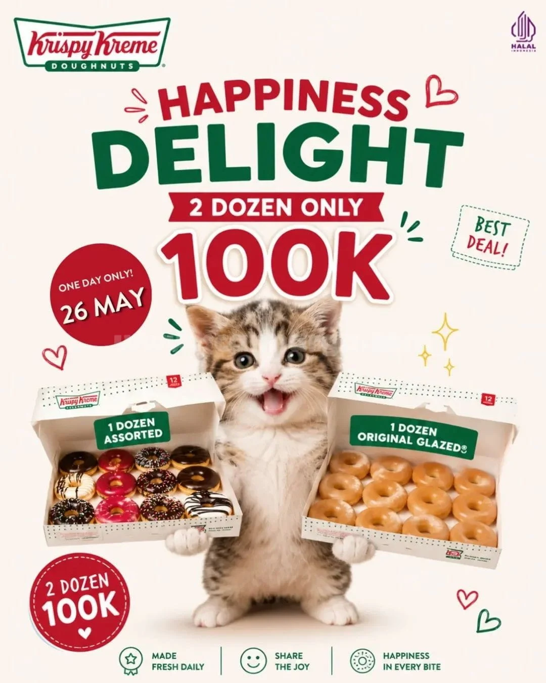 Promo Krispy Kreme: 2 Lusin Donat Rp 100 Ribu!