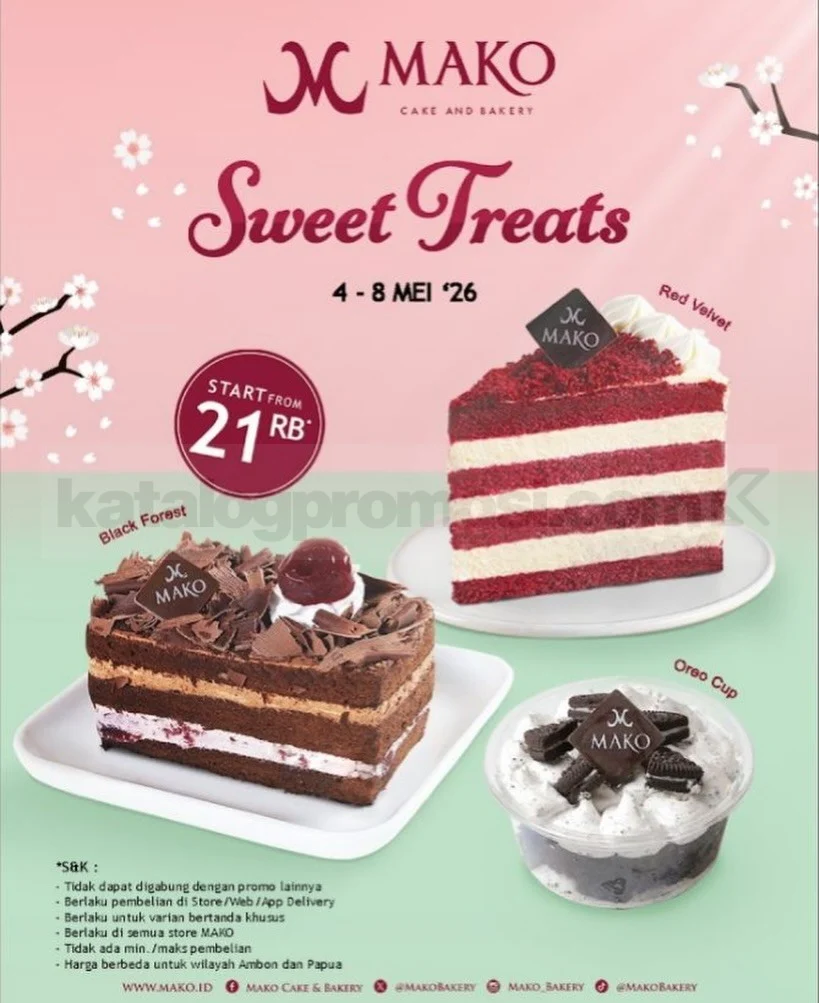 Promo Mako: Cake Manis Rp 21.000, 4-8 Mei 2026