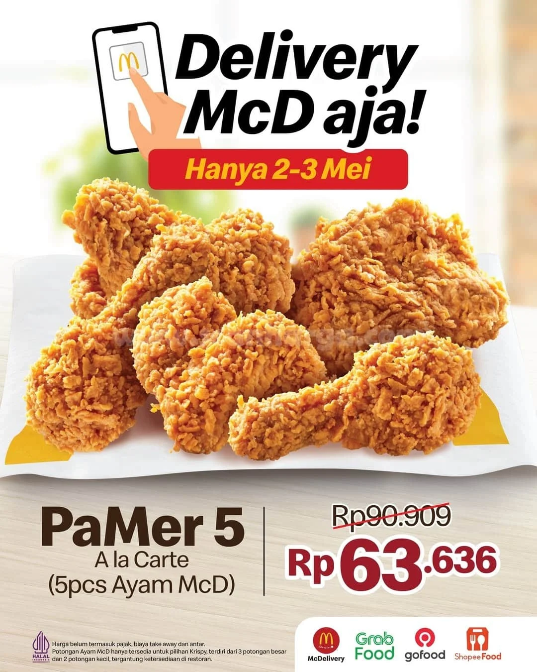 Promo McD: 5 Ayam Krispi Rp 63.636, Khusus 2 Hari!