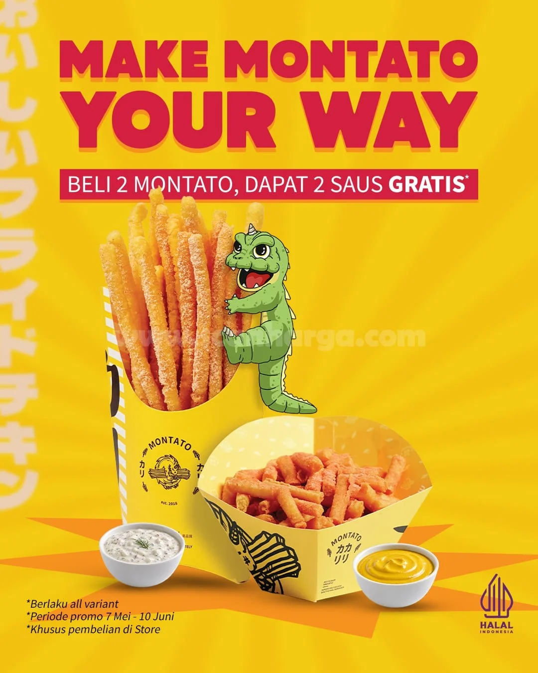Promo Montato: Beli 2 Menu, Gratis 2 Saus Pilihan