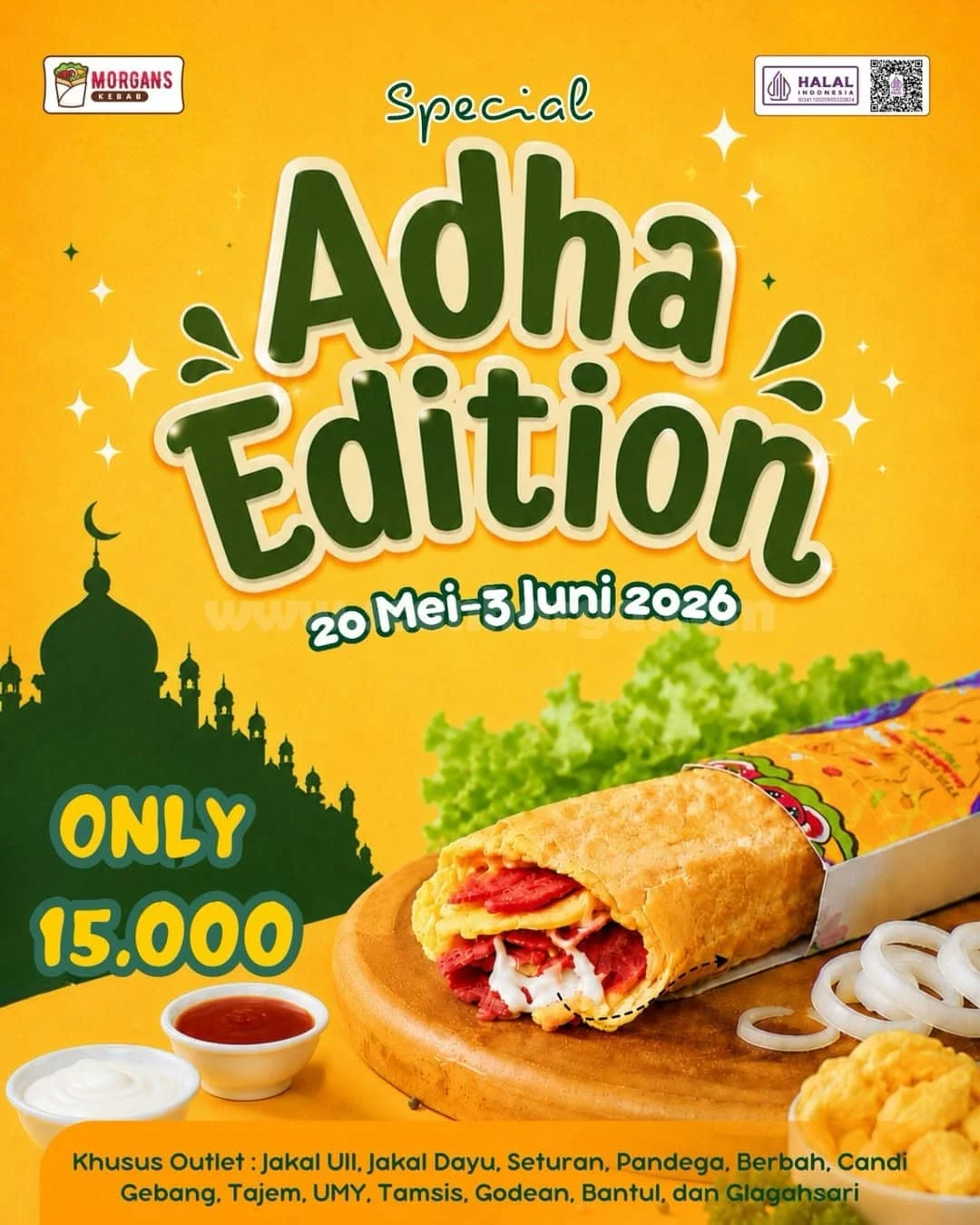 Promo Morgans Kebab Idul Adha: Varian Baru Rp 15.000