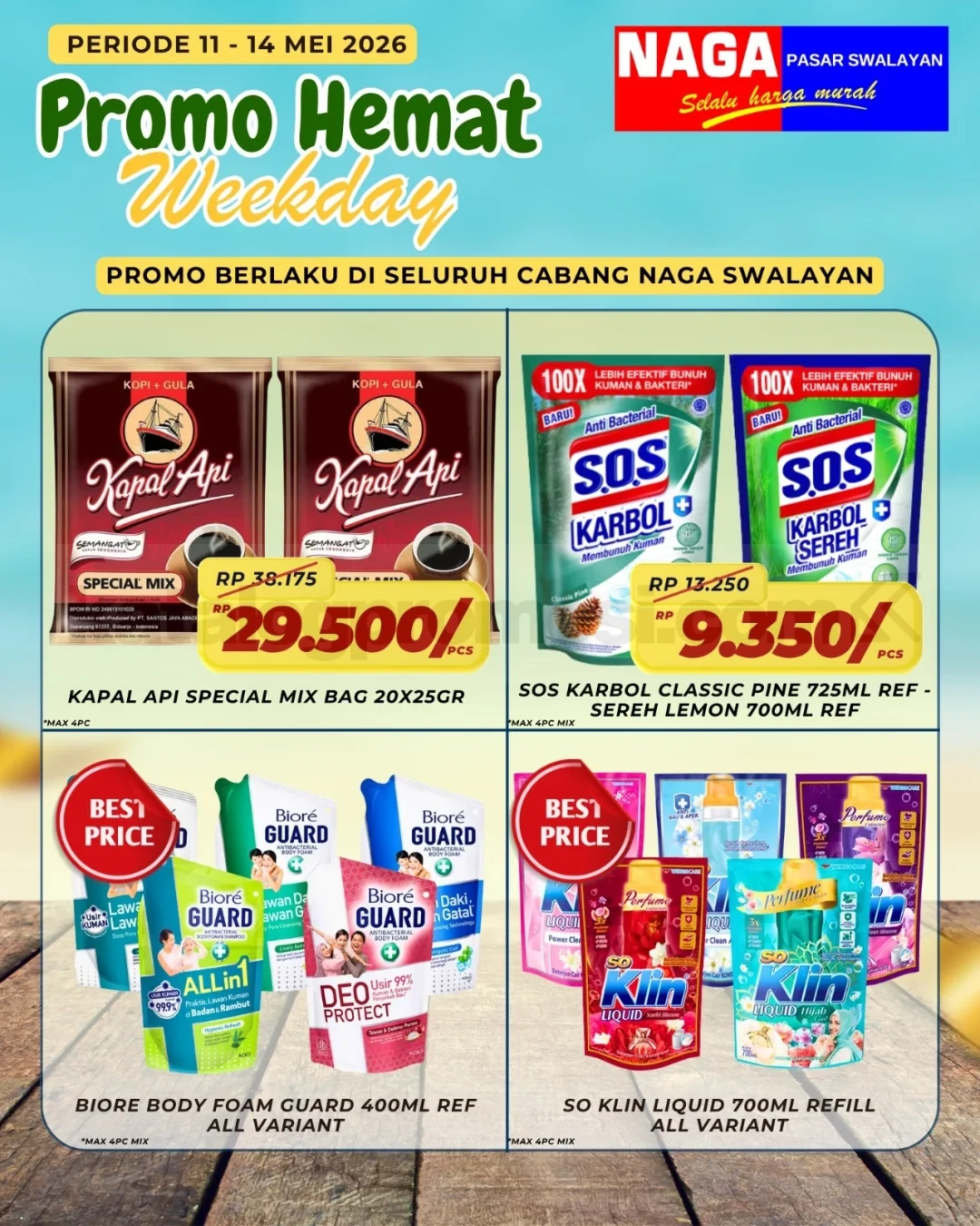 Promo Naga Swalayan Weekday 11-14 Mei 2026: Belanja Hemat di Tengah Pekan!