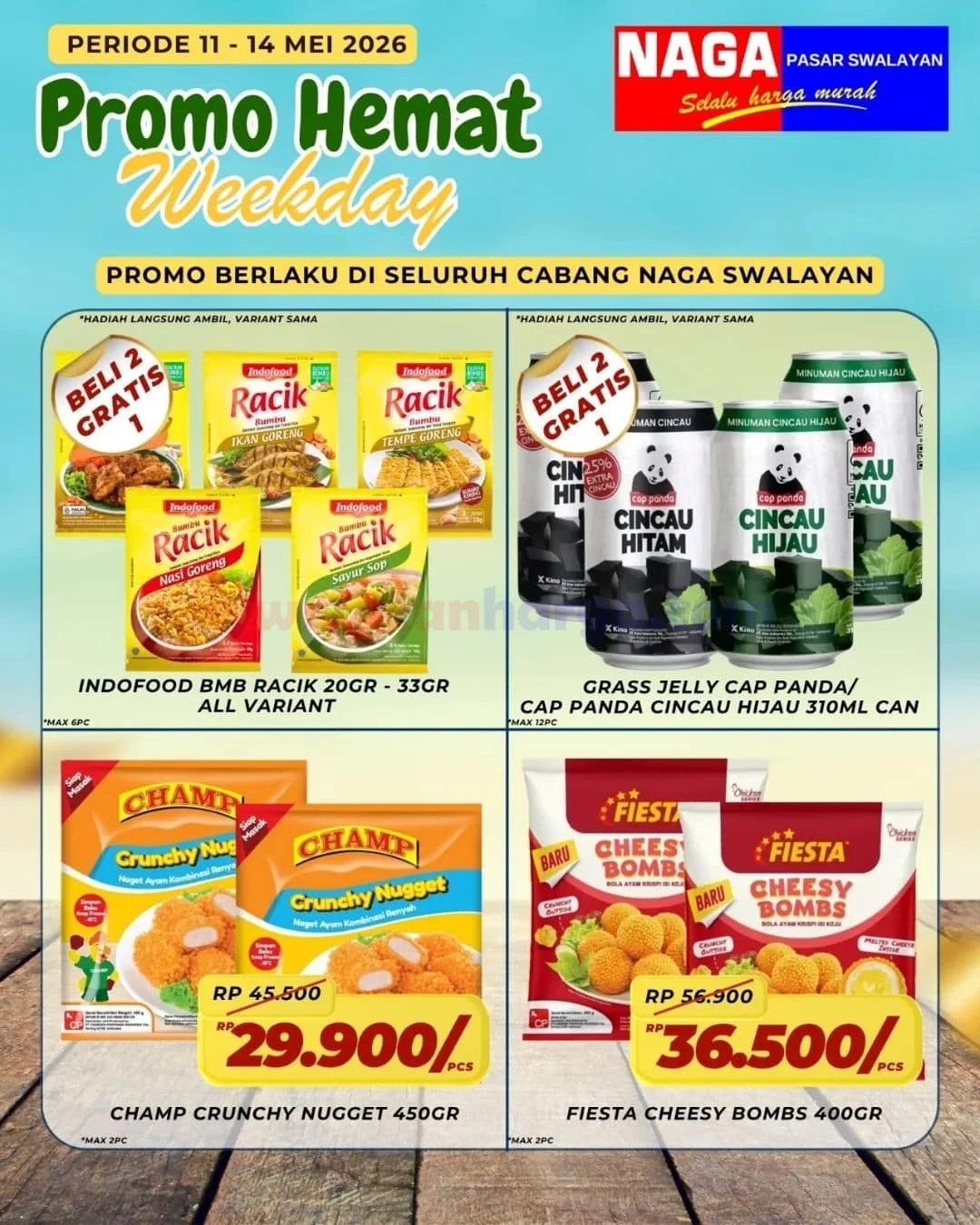 Promo Naga Swalayan Weekday: Diskon Seru 11-14 Mei 2026