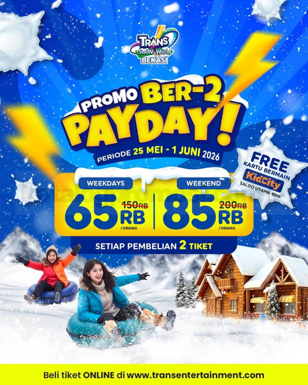 Promo Payday Trans Snow World Bekasi: Main Salju Hemat!