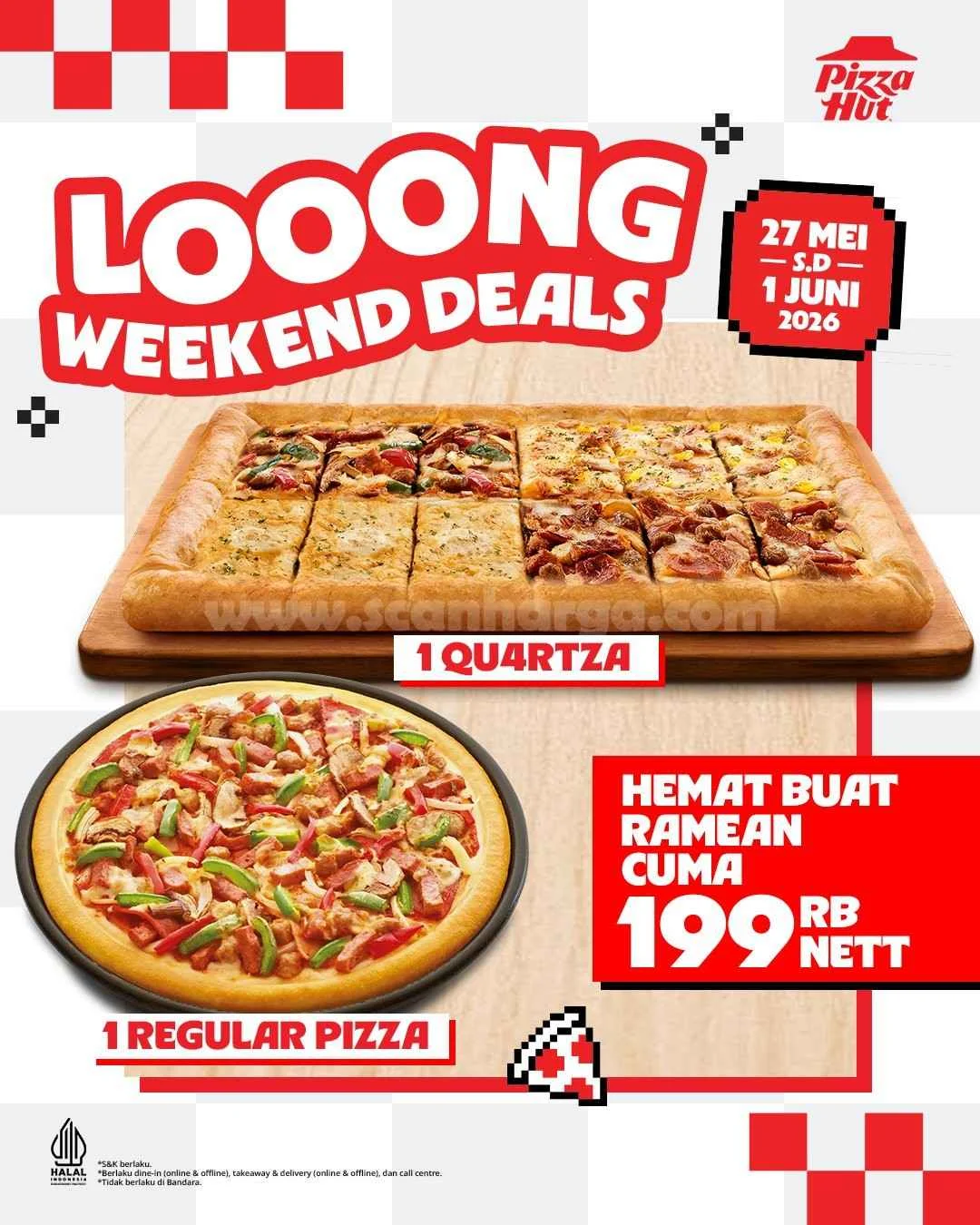 Promo Pizza Hut Long Weekend Hemat Rp 199 Ribu
