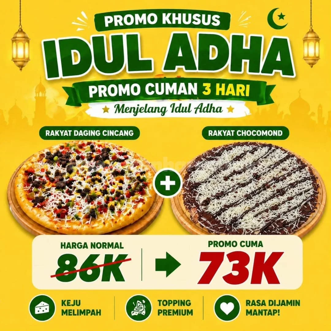 Promo Pizza Nyantuy: Paket Hemat Idul Adha, Nikmati Kenikmatan Bersama!