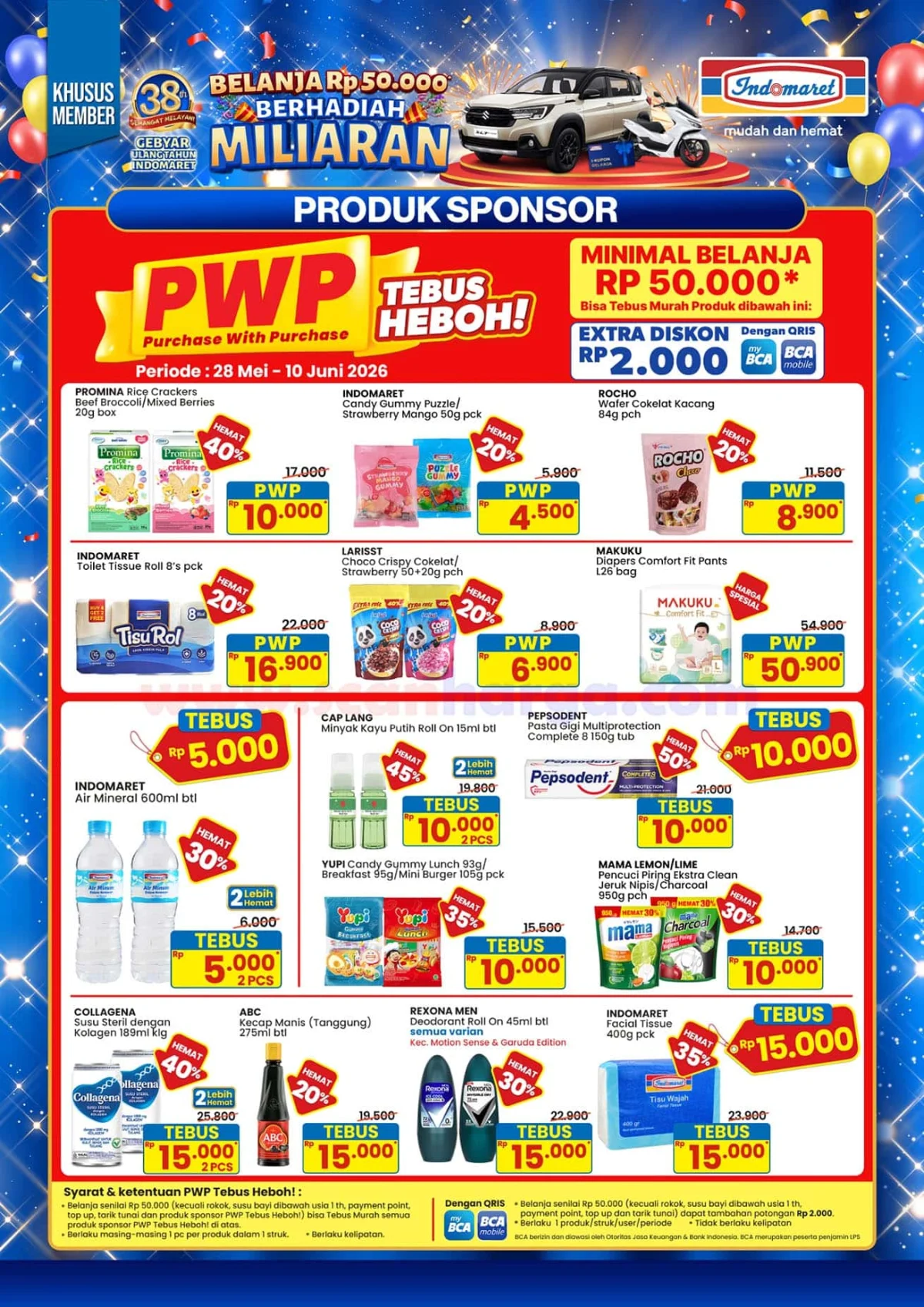 Promo PWP Indomaret: Tebus Murah Produk Pilihan 28 Mei - 10 Juni 2026