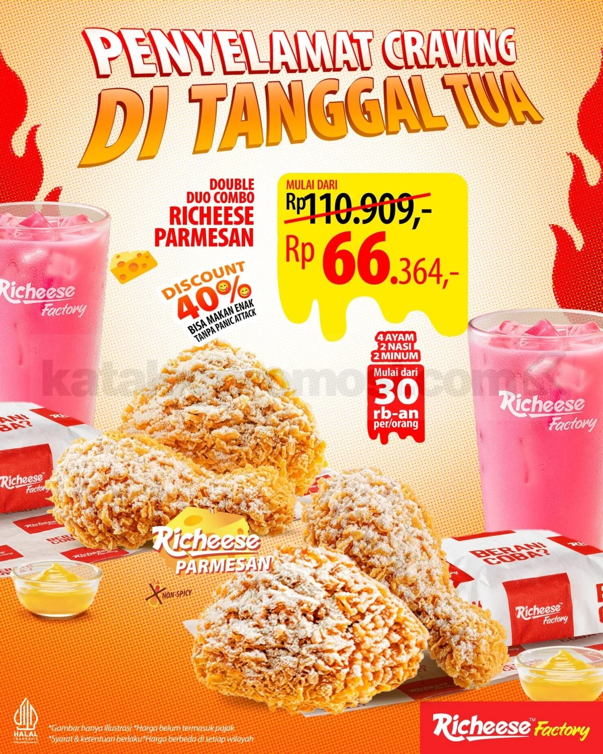 Promo Richeese Factory Double Duo: Diskon 40% Diperpanjang Hingga 2026