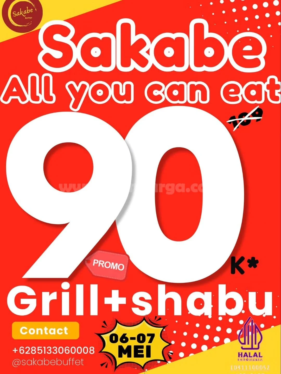 Promo Sakabe Buffet: All You Can Eat Rp. 90 Ribu di Idul Fitri