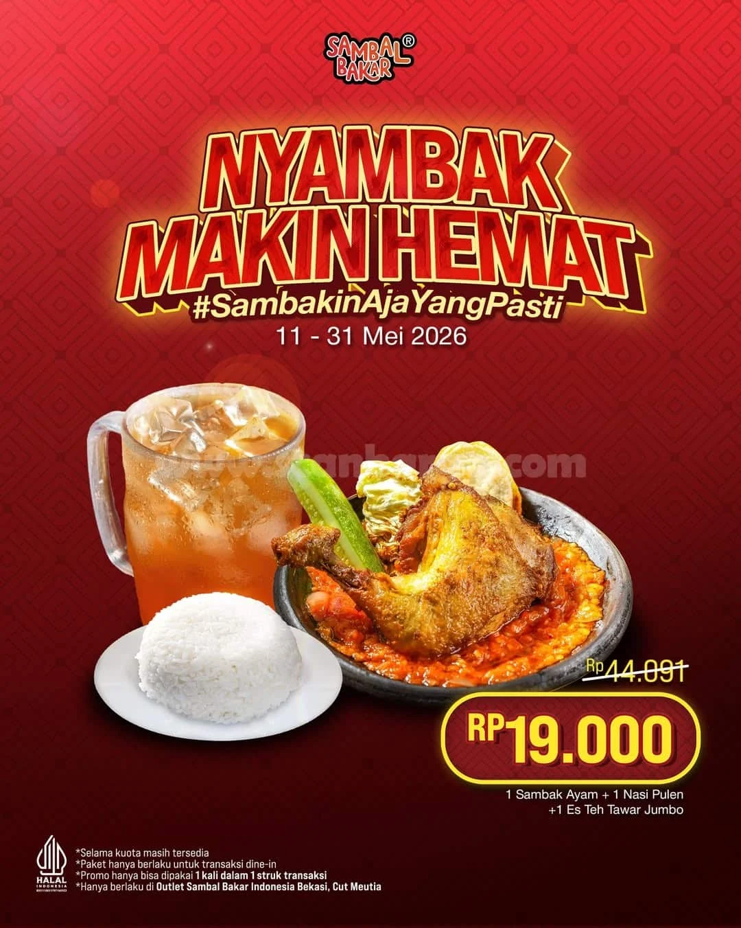 Promo Sambal Bakar Hemat di Bekasi: Paket Lengkap Rp 19 Ribu!