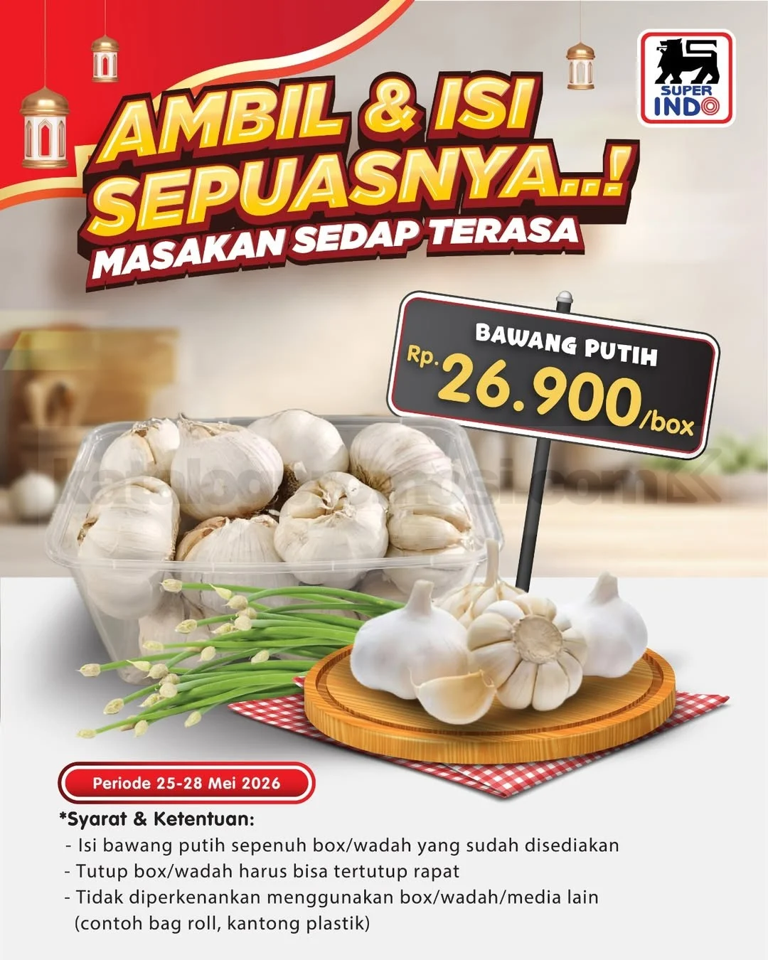 Promo SuperIndo: Bawang Putih Isi Penuh Rp26.900!