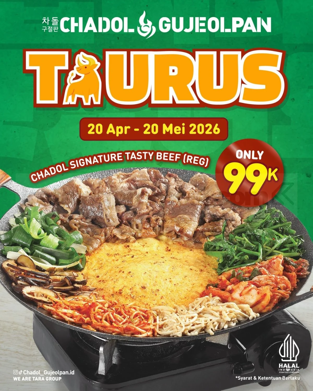 Promo Taurus: Daging Spesial Chadol Gujeolpan Hanya Rp 99.000