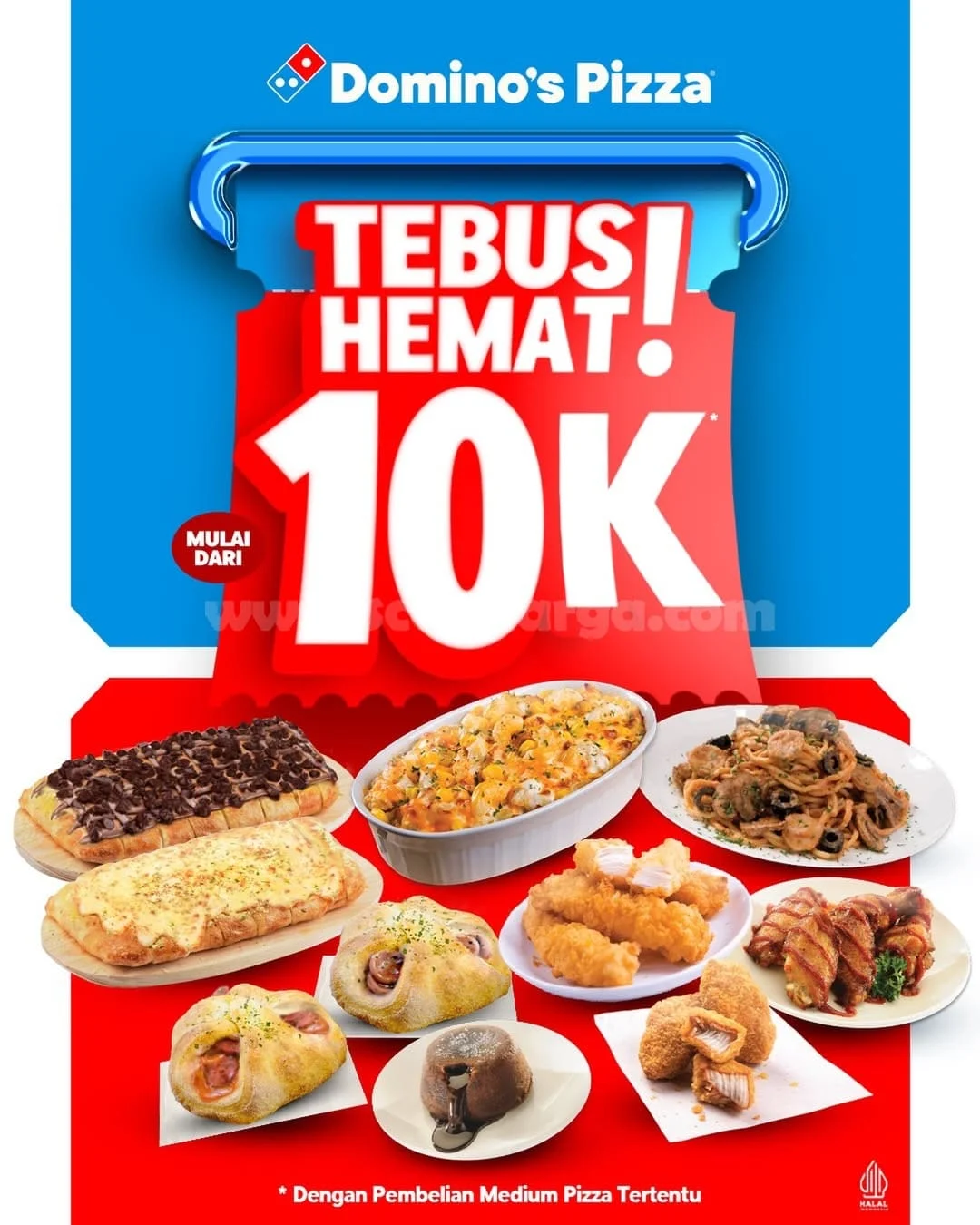 Promo Tebus Murah Domino's: Tambahan Lezat Mulai Rp 10 Ribu!