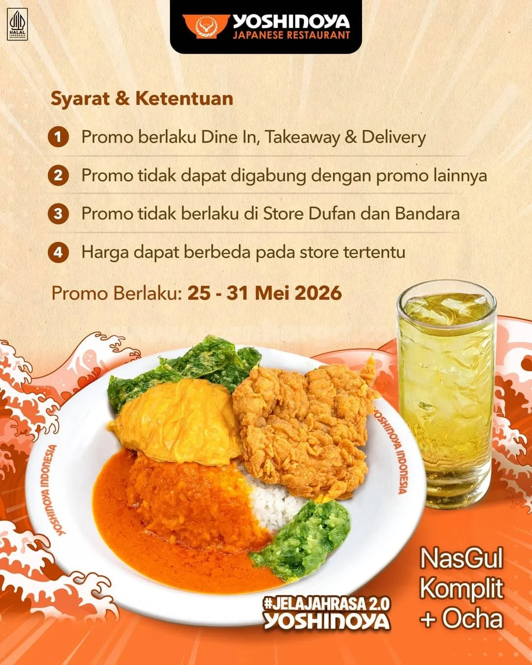 Promo Yoshinoya: NasGul Hemat 50% untuk Gajian!
