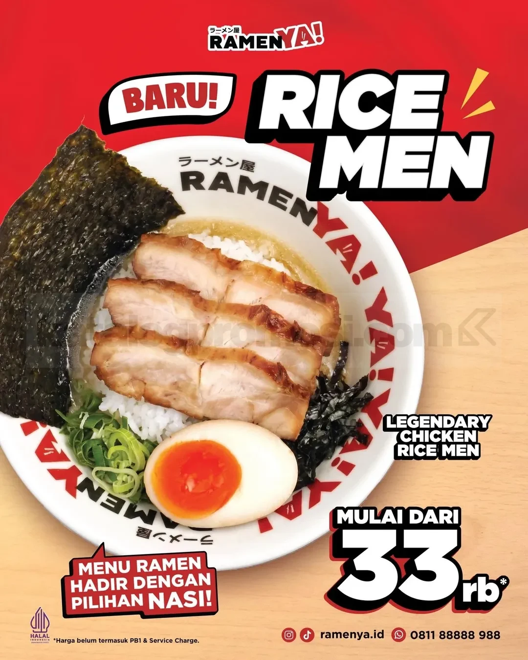 RamenYA Hadirkan Rice Men, Nikmati Kuah Ramen dengan Nasi Hangat Mulai 33 Ribu!