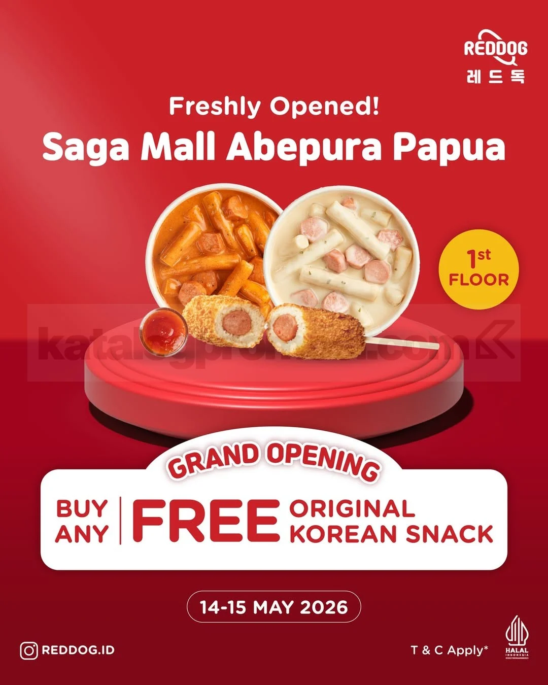Reddog Saga Mall Abepura: Beli 1 Gratis 1 Snack Korea!