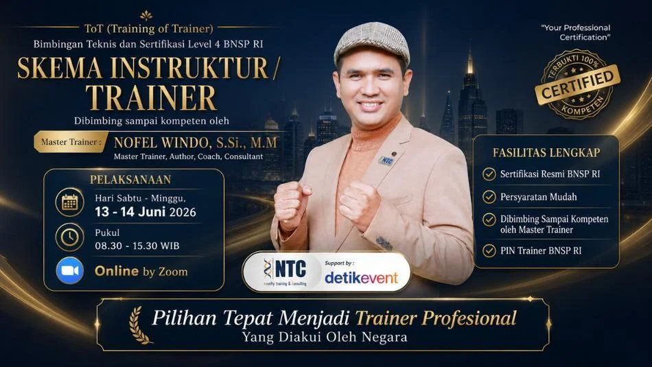 Sertifikasi BNSP Jadi Kunci Utama Trainer Profesional