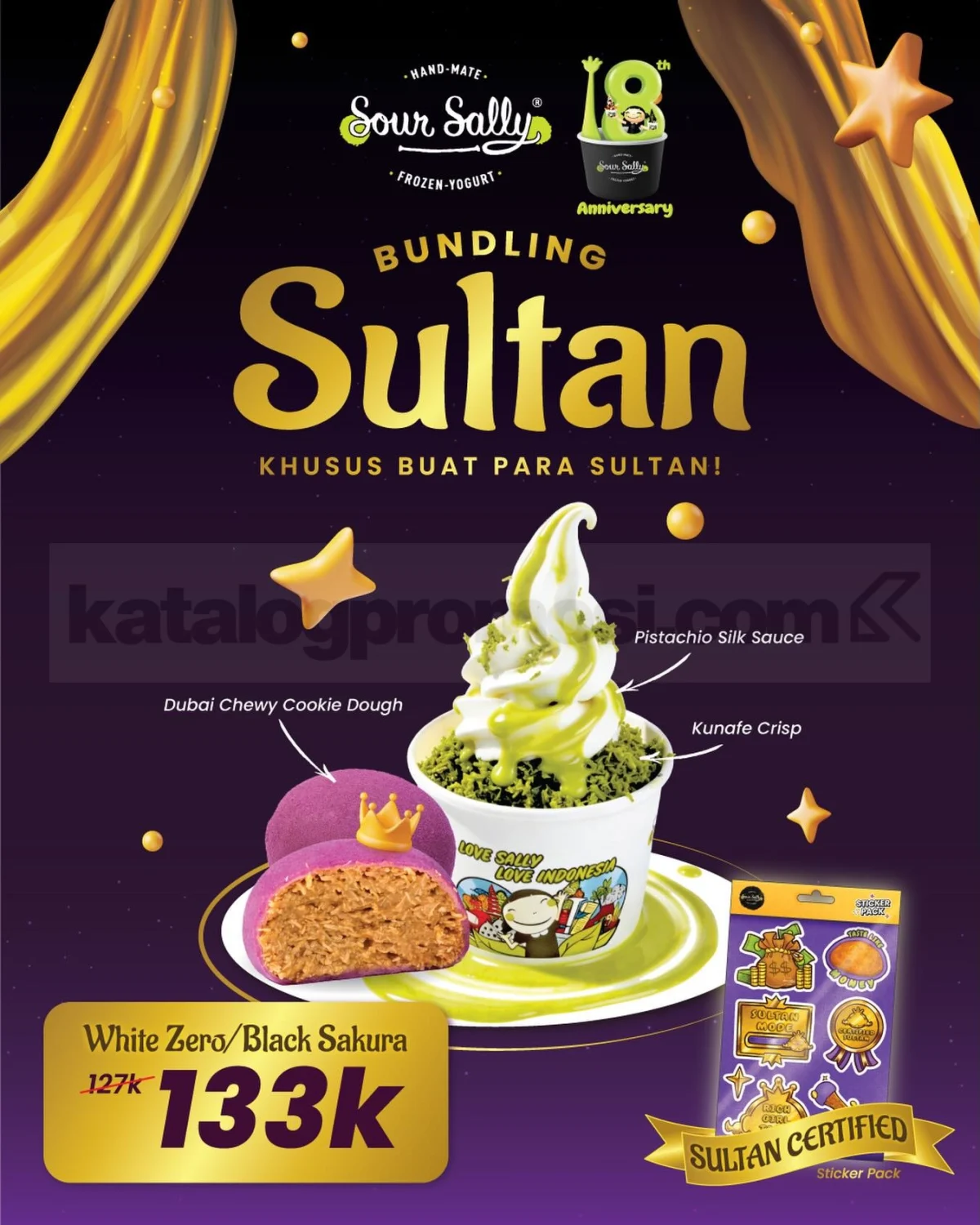 Sour Sally Sultan: Promo Dessert Mewah & Sticker Eksklusif!