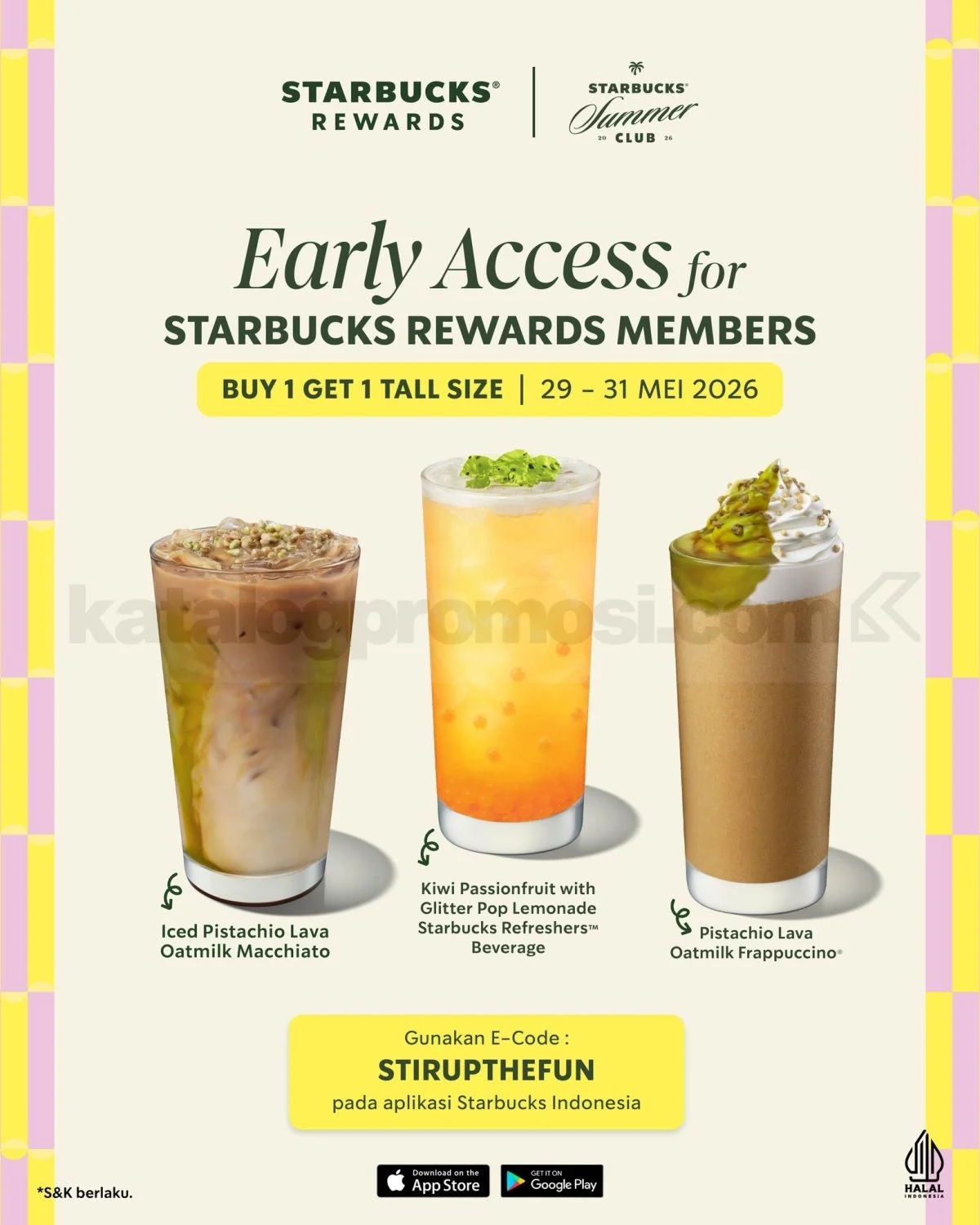 Starbucks: Beli 1 Gratis 1 Minuman Summer 29-31 Mei 2026